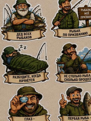 Стикерпак для настоящих рыбаков