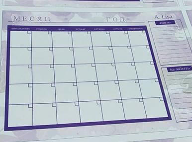 Строгий магнитный планер на месяц