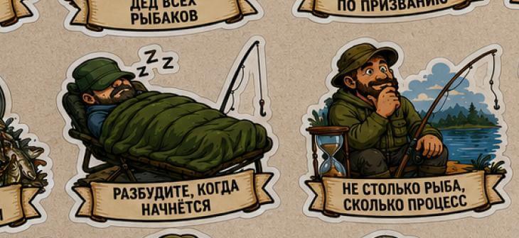 Стикерпак для настоящих рыбаков